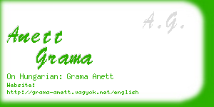 anett grama business card